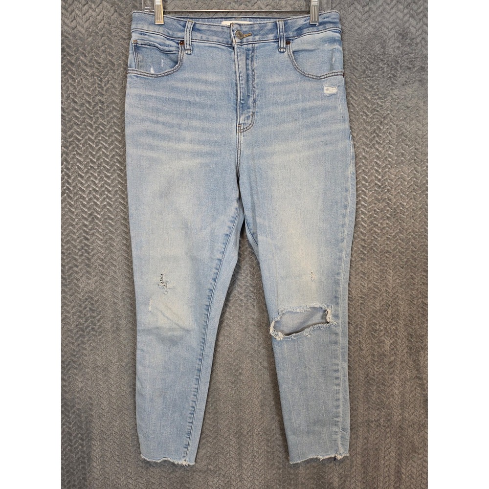 Abercrombie  Fitch Curve Love Super Skinny Ankle High Rise Jean Light Wash 30/10